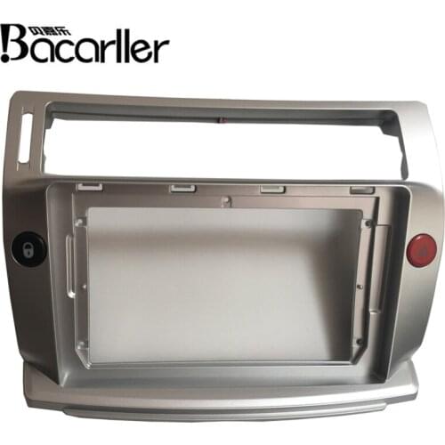 9'' Car radio Center Stereo Radio DVD GPS Plate Panel Frame Fascia Replacement For Citroen C-Quatre C4 2004-2009 Dash Kit Frame