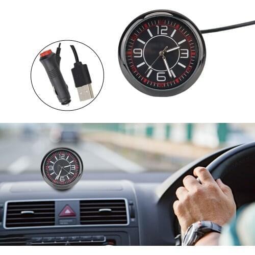 Car Clock Pointer Quartz Watch With Adapter Decoration Luminous Kit Truck Off Road 4x4 Automobile Accessories Interior Universal