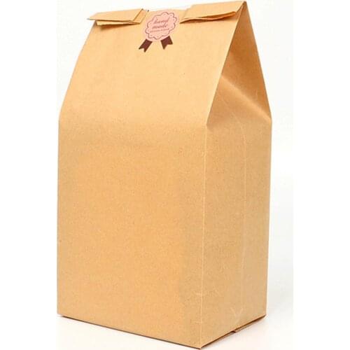 Free Shipping - 100/Pack Bread Loaf Bag Kraft Food Packaging 12*9*30cm Storage Bakery Bag with Front Window