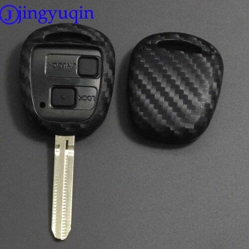 Jingyuqin 2/3 BUTTON REMOTE Car KEY FOB CASE For TOYOTA CAMRY RAV4 Corolla PRADO YARIS Dropship Carbon Silicone