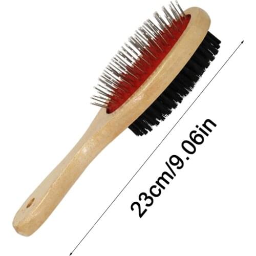 Double Sided Pet Grooming Brush Groomer Dog Hair Fur Bristle Soft Brush Comb Dropship