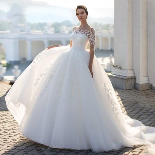 J Custom Made White Wedding Dresses No Train Bridal Dress