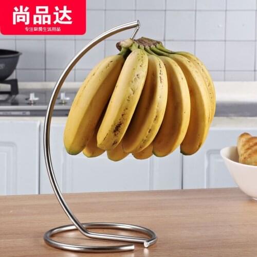 Kitchen fruit storage rack creative banana rack wrought iron multifunctional grape banana rack