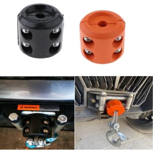 Cable Hook Stopper Winch Screw Rubber Winch Cable Hook Mount Stop Stopper Motor Cushion Rope Line Saver Winches for ATV UTV