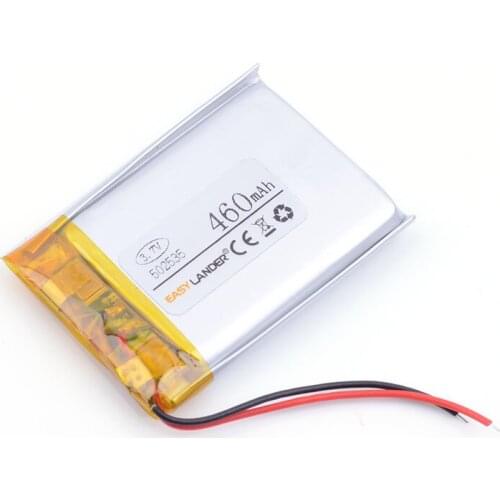 3.7V 460mAh Rechargeable li Polymer Li-ion Battery For bluetooth headset MP3 player MP4 MP5 DIY gifts toys 502535 052535