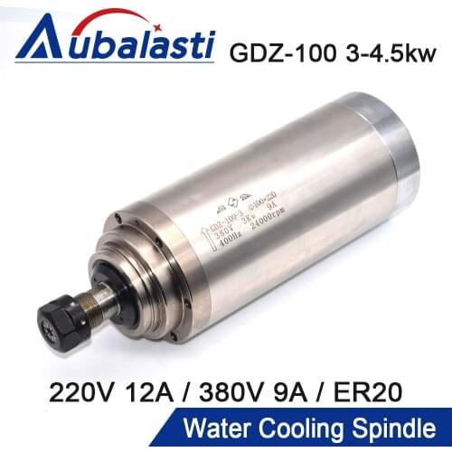 3kw Spindle CNC Router Spindle Motor 220V 380V Tool Spindle 3.7kw 4.5kw ER20 With Dia.100mm 12A For CNC Milling Router Machine