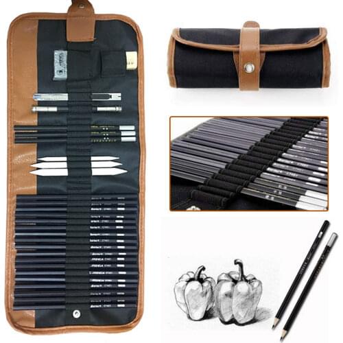 29pcs Drawing Painting Sketch Kit Set with Pencils Erasers Sharpener for Artist Beginner Student Sketching Supplies