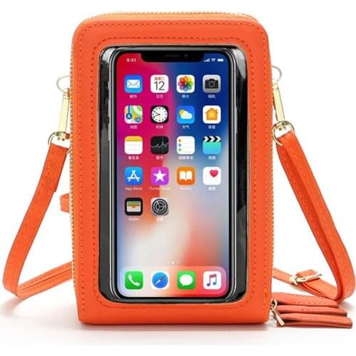 New Fashion Womens Bag, Three-layer Zipper Bag, Mirror Touch Screen Large Capacity Diagonal Bag, Mobile Phone Bag, Lady Wallet