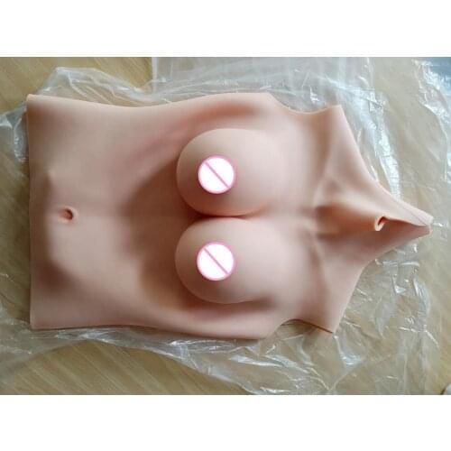 6G Upgrade New D CUP Halfbody Fake Artificial Boobs Realistic Silicone Breast Forms Crossdresser Shemale Transgender Drag Queen