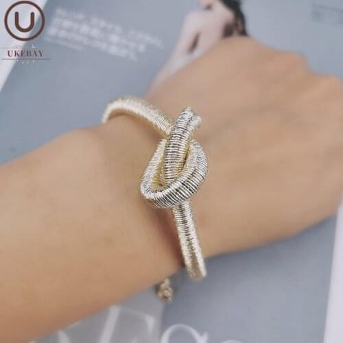 UKEBAY New Handmade Luxury Bangles Gold Color Charm Bracelets Women Gothic Accessories Jewelry Boho Bracelet Adjustable Chains