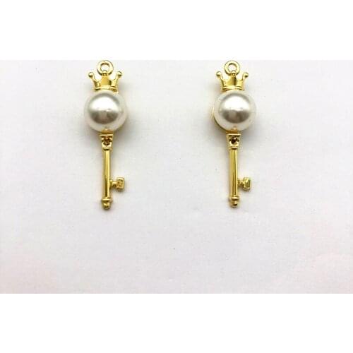 New arrival! 35x10mm 100pcs Imitation Pearls Charm for Handmade DIY Making Necklace/Earrings Parts,Jewelry Accessories Findings