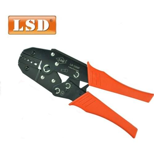 Terminal crimping tool 1-10mm2 wire end ferrule crimper tool LS-10WF carbon steel 27-7AWG cable wire crimping tool