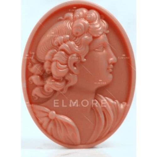 Great-Mold Oval Queen Silicone Soap Mold DIY Soap Mould 3D Chocolate Cake Mold Fragrance Wax Molds
