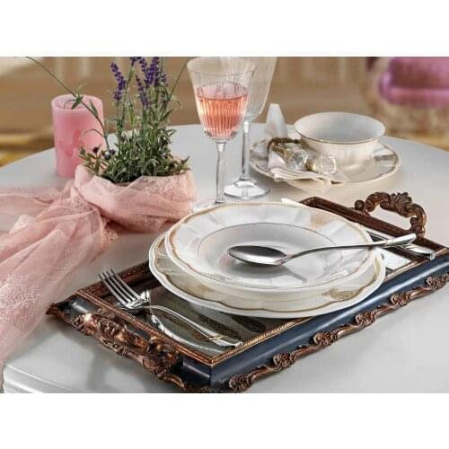 Aryıldız 30040 Prestige Bone Porcelain 84 Piece Dinner Set