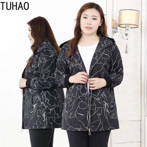TUHAO 2020 Spring Coat Women Plus Size 10XL 9XL 8XL 5XL Female Loose Oversized Long Coat Jackets Big Size Women Clothes WM07