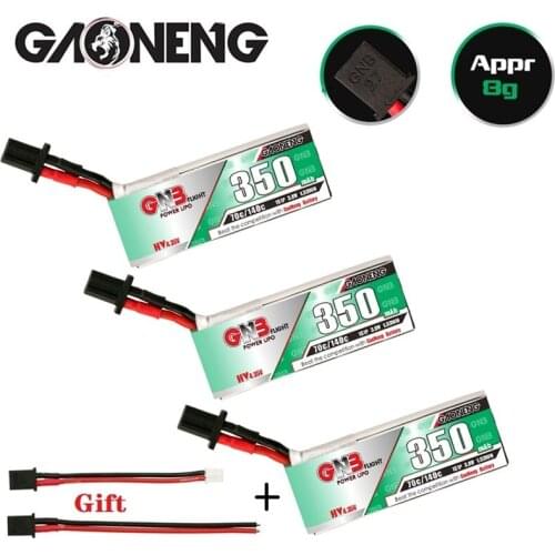 1/2/3/4/5PCS 1S GNB 3.8V 350mAh 70C HV Lipo Battery GNB27 Connector for RC Racing Drone DIY Accessories Replacement Spare Parts