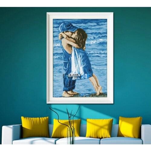 1 x Precise Printed Sea Childhood Design DIY Home Decoration Handmade Needlework Cross-Stitching Embroidery Kit