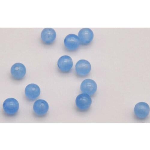 110 Pcs/Lot 3mm Natural Stone Blue Chalcedony Jades Beads Round Loose Spacer Beads For Making Earrings Diy Jewelry JA0224