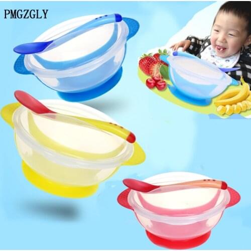 2019 Feeding Dishes Safety Baby Feeding Dishes Babies Eatting Bowl with Suction Cup Assist Spoon Fork Baby Training Products