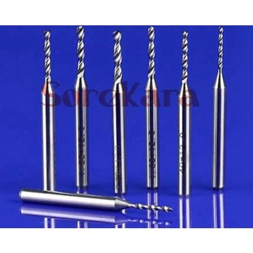 5PCS 1.15mm Carbide Micro Drill Bits Engraving CNC Endmill Hole Opener For PCB Aluminum Wood Acrylic Plastic