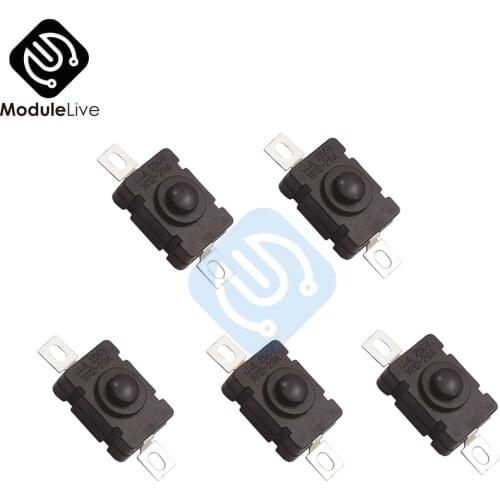 5PCS 18*12MM 18*12 MM 18X12MM KAN Flashlight Switch 1.5A 250VAC Self Locking Patch Type Push Button Switch Tiny Switches KAN-28
