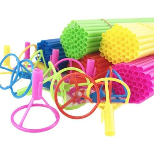 50Pcs 40Cm Party Balloons Aluminum Film Support Rod Cartoon Shape Large Support Rod Aluminum Film Balloon Rod Colorful 2021