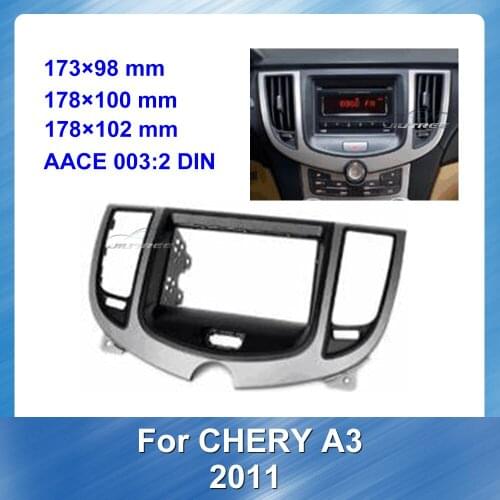Car Auto Radio Multimedia fascia For CHERY A3 2011 With Emergency Light Board Car Dvd Frame Panel Dash Mount Installation