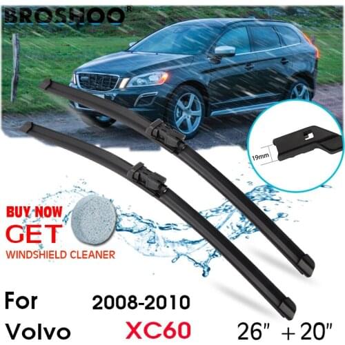 Car Wiper Blade Front Window Windscreen Windshield Wipers Blades Push Button Auto Accessories For Volvo XC60 26"+20" 2008-2010
