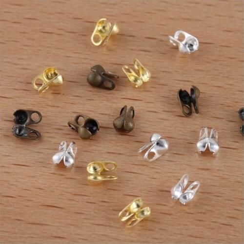 1 pack 1.5mm/2mm Package Deduction Beads Positioning Beads End Crimp Beads Ball Chain Connector Clasp for DIY Jewelry Findings