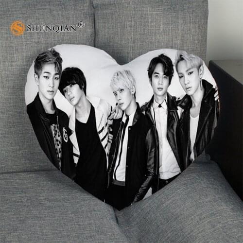 EXO Heart Shape Pillow Cover Custom zipper Pillowcase Just Cover No Core Size 41x36cm,47x42cm