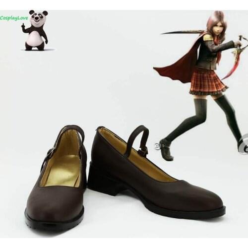 Final Fantasy type-0 Rem Tokimiya Military Black Cosplay Shoes Long Boots Leather CosplayLove For Halloween Christmas