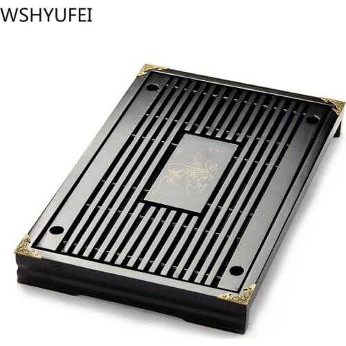 Hot Sale Solid Wood Tea Tray Storage Water Drainage Dual Use Tea set Tea Set Chinese Tea Room Ceremony Tools WSHYUFEI