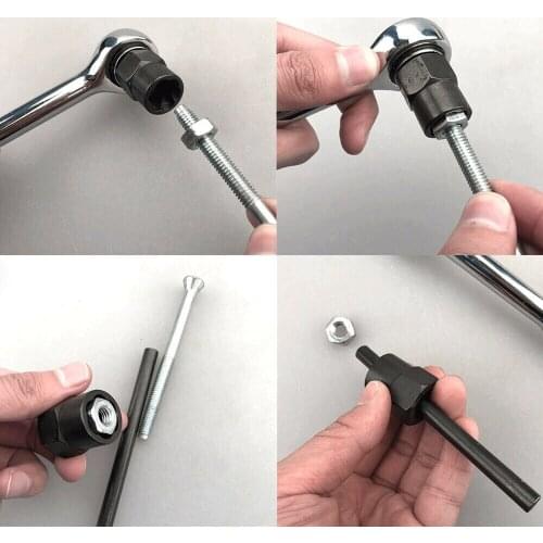 Lug Nut Remover Removal Set Threading Tool 11pcs Extraction Extractor Hex Kit