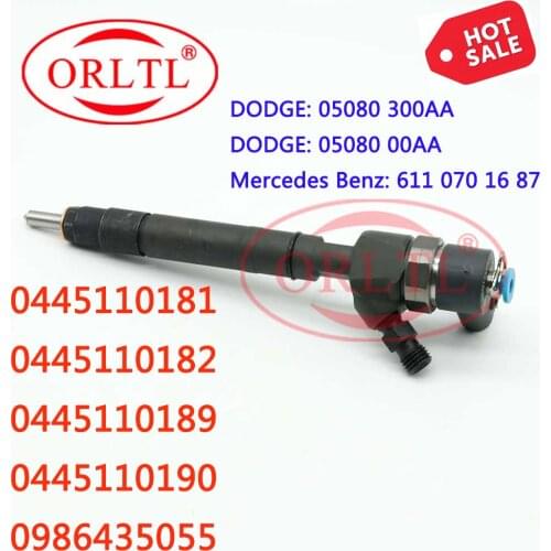 ORLTL New diesel injector 0 445 110 181 Common Rail injector Nozzle 0445110181 for DODGE 05080 300AA Mercedes Benz