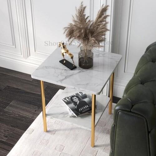Simple Postmodern Marble Side Table Nordic Living Room Sofa Corner Table Ins Style Designer Minimalist Light Luxury Round Table