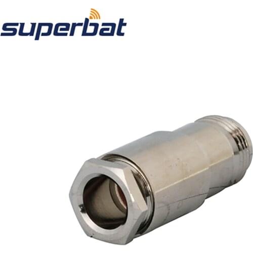 Superbat N Female Jack Straight Connector Clamp Cable Mount 50 Ohm RF Coaxial Connector for Cable LMR400 RG8 RG213