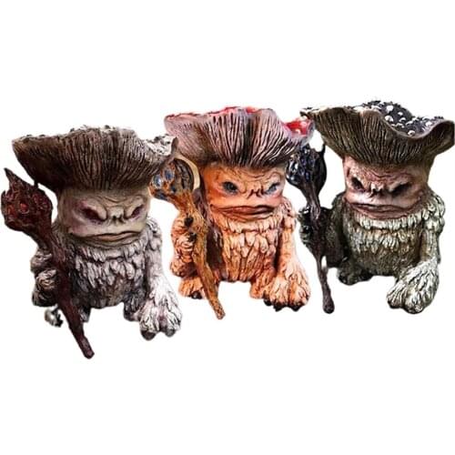 Fairy Mushroom Monster Elf Wizard Resin Crafts Desk Garden Living Room Sculpture Ornament Outdoor Garden Figurine Yard Art Craft