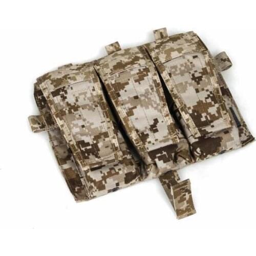 TMC Multicam Molle M4 TRIPLE MAG Pouch Bag for Tactical AVS Vest Front Panel