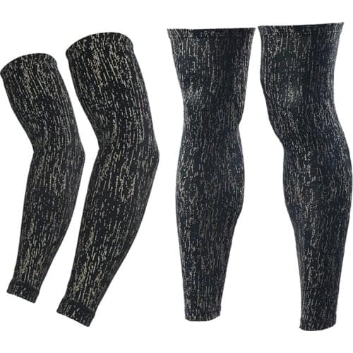 LOCLE Reflective Cycling Legwarmers Compression Bike Bicycle Leggings Running Basketball Soccer Leg Warmers Arm Sleeves