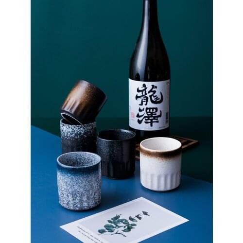 100ml Japanese Style Small Water Cup Stoneware Ceramic Kung Fu Teacup Coffee Sake Cup Mug Cuisine Drinkware Porcelain Wholesale