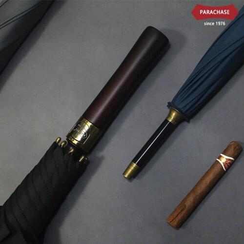 132cm Super Large Long Umbrella Wooden Handle 8K Windproof Men Golf Umbrella Classic Black Rain Umbrellas Paraguas Outdoor