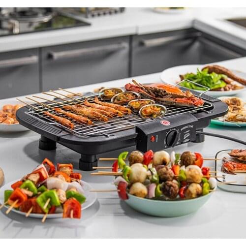 1800W BBQ Grill Pan Electric Barbeque Griddles Non-Stick Pan for Outdoor Camping Picnic Smokeless Aluminum High Quality SK06