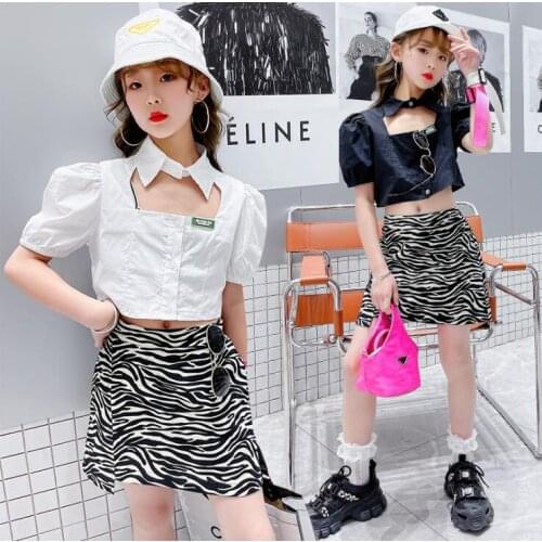 2021 Korean style girls leopard skirt summer fashion girls skirt 4-9t A789