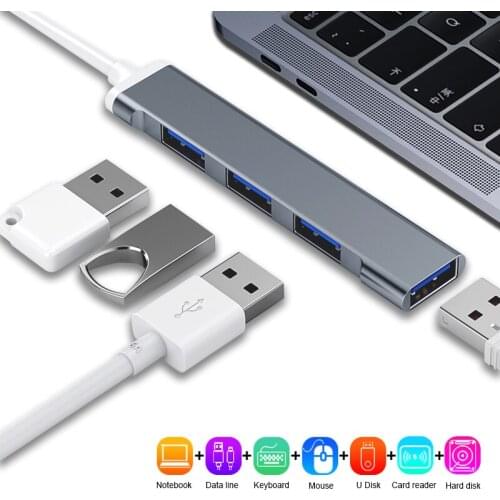 4 IN 1 USB C HUB Type C to Multi USB 3.0 HUB HDMI Adapter Dock For MacBook Pro Xiaomi Mi 11 iPad USB-C Splitter Port Type C HUB