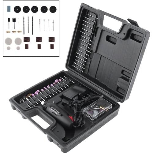 60pcs/set 110V 220V DC 12V Mini Rechargeable Electric Grinder Machine Accessories Set with Steel Wire Brush for Polishing Tool