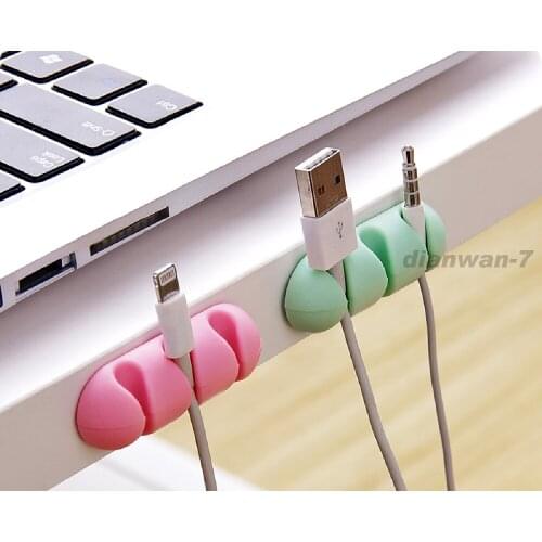 Desktop Cable Clips In Car Electronic Charging Mouse Cord Holder Cable Cord Management Desktop Cable Organizer 8pcs