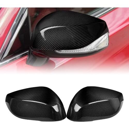 Car Carbon Fiber Side Rearview Mirror Cover Shell Replacement For Infiniti Q60 Coupe 2017-2019 & Q50 2014-2017 & Q70 2015-2019