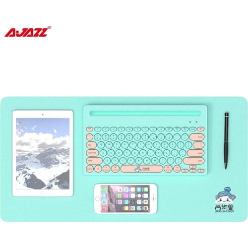 AJAZZ 320i Wireless Bluetooth 3.0/5.0 Thin Office Keyboard with Mouse Pad for iPad Android IOS Mac
