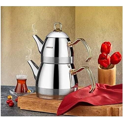 Kahramanlar Roma Gold Line Medium Teapot Set 1037-G