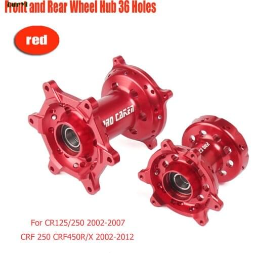 CNC Full Set Front and Rear Wheel Hub 36 Holes For CR125/250 2002-2007 CRF 250 CRF450R/X 2002-2012